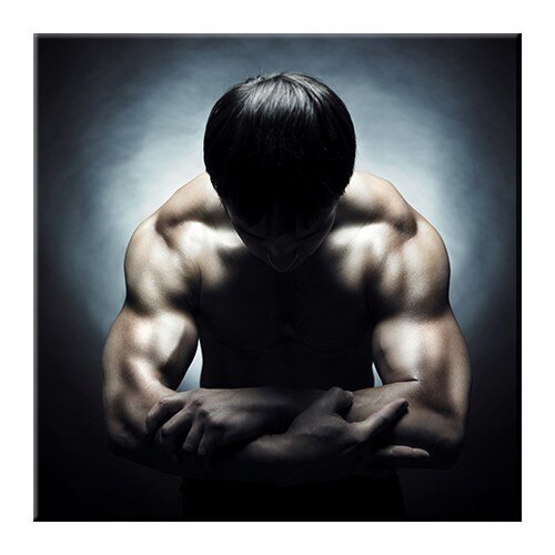 Tablou DualView Startonight Atlet dezbracat, luminos in intuneric, 30 x 30 cm