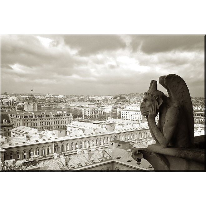 Tablou DualView Startonight Statui in Paris, luminos in intuneric, 80 x 120 cm