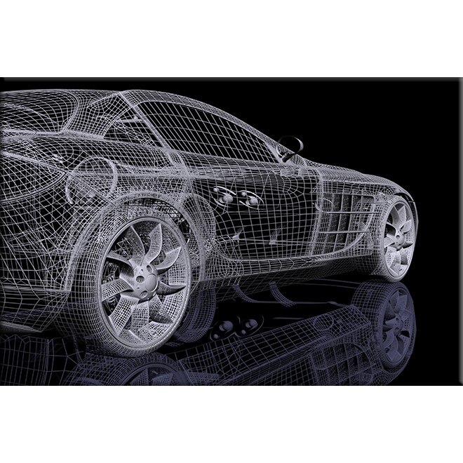 Tablou DualView Startonight Automobil 3D, luminos in intuneric, 20 x 30 cm