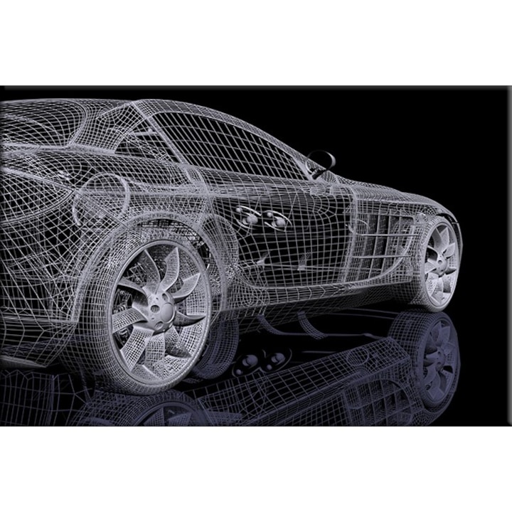 DualView Startonight Painting 3D Automobile, светеща в тъмното, 80 x 120 cm