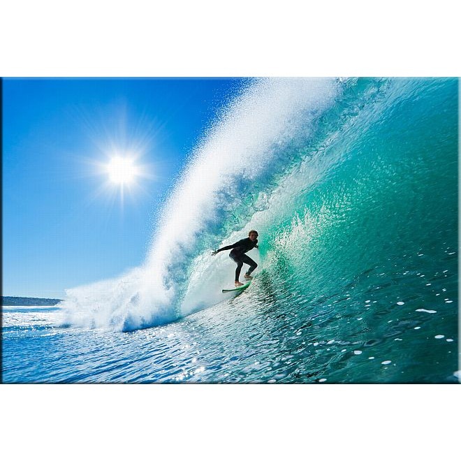 Tablou DualView Startonight Surfer pe valul perfect, luminos in intuneric, 60 x 90 cm