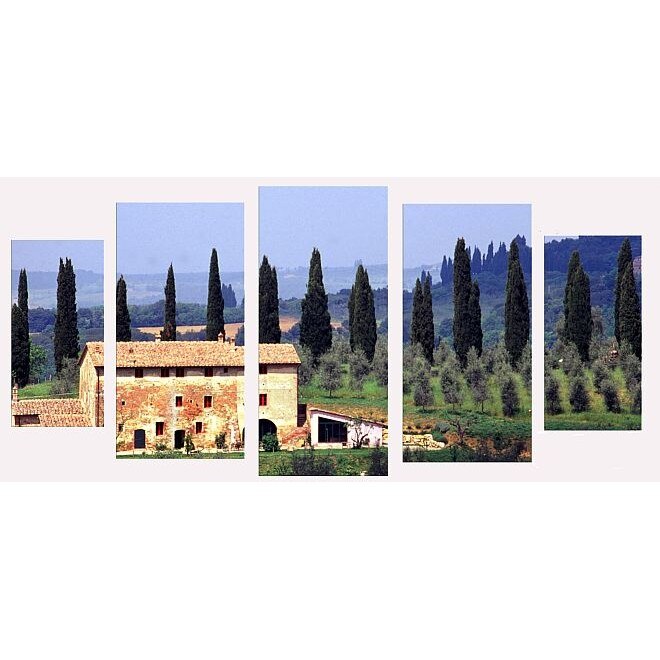 Set Tablou DualView Startonight Toscana, 5 piese, luminos in intuneric, 90 x 180 cm (1 piesa 30 x 90 cm, 2 piese 30 x 80 cm, 2 piese 40 x 60 cm)