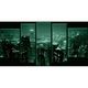 Set Tablou DualView Startonight Hong Kong, 5 piese, luminos in intuneric, 90 x 180 cm (1 piesa 30 x 90 cm, 2 piese 30 x 80 cm, 2 piese 40 x 60 cm)