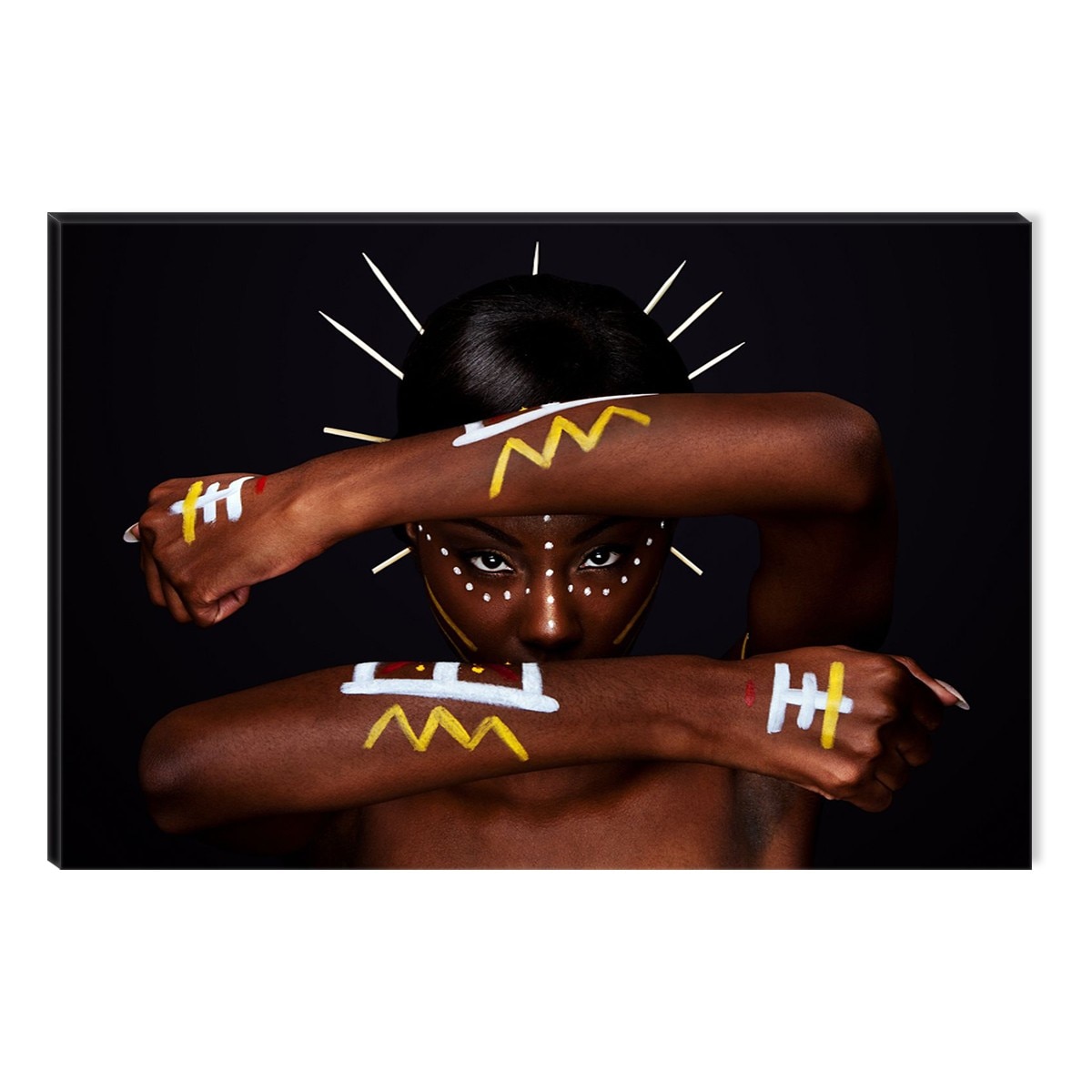 Tablou DualView Startonight Insemne tribale africane, luminos in intuneric, 80 x 120 cm