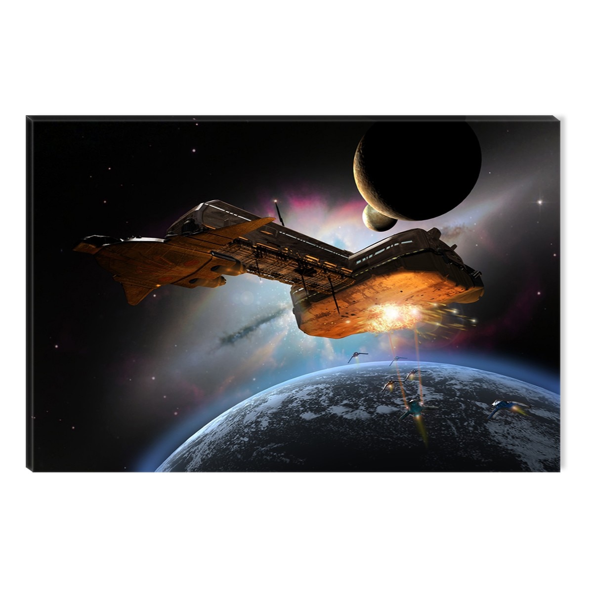 Tablou DualView Startonight Batalie Galactica, luminos in intuneric, 60 x 90 cm