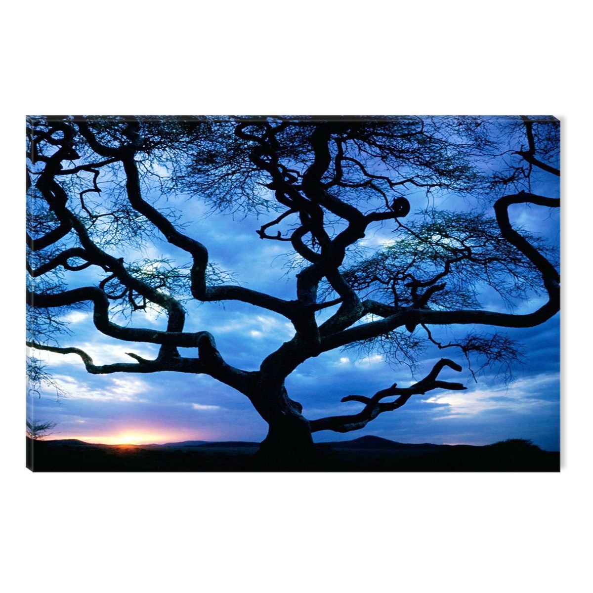 Tablou DualView Startonight Uimitor apus de soare albastru, luminos in intuneric, 80 x 120 cm