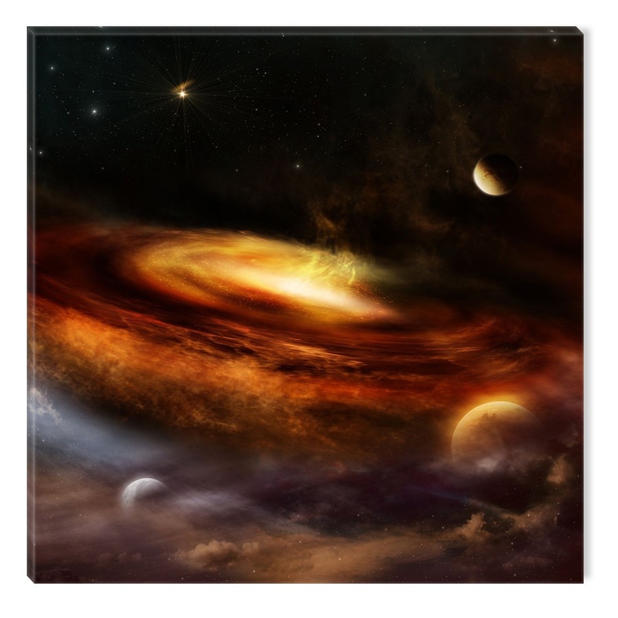 Tablou DualView Startonight Galaxia Nebula II, luminos in intuneric, 60 x 60 cm
