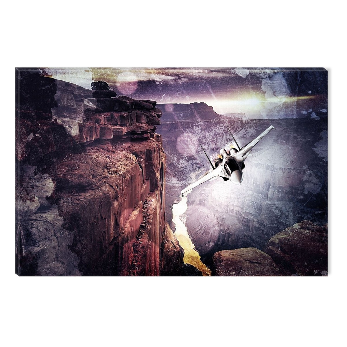 Tablou DualView Startonight Avion de vanatoare la atac, luminos in intuneric, 20 x 30 cm