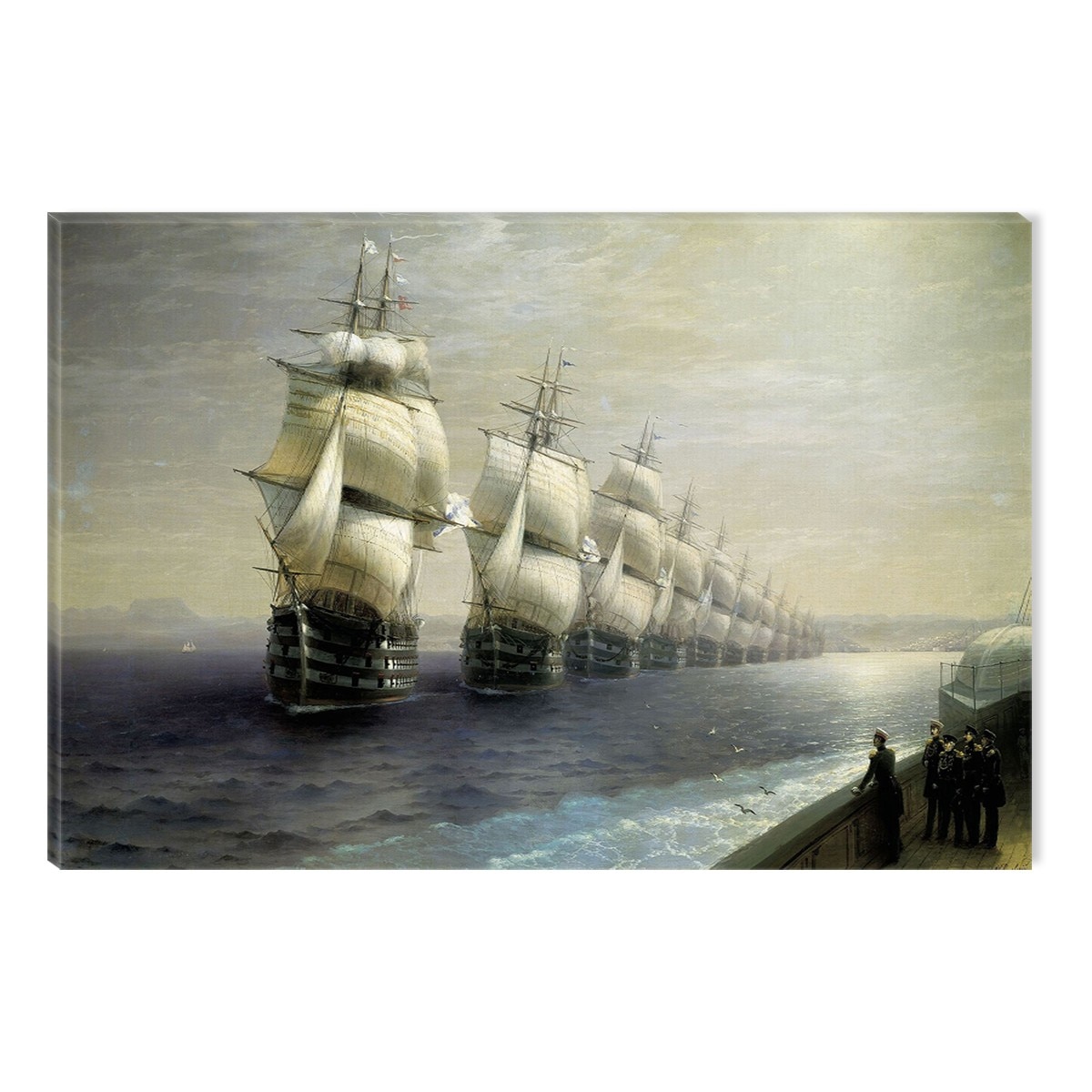 Tablou DualView Startonight Aivazovschy Parade Of The Black Sea Fleet In 1852, luminos in intuneric, 20 x 30 cm