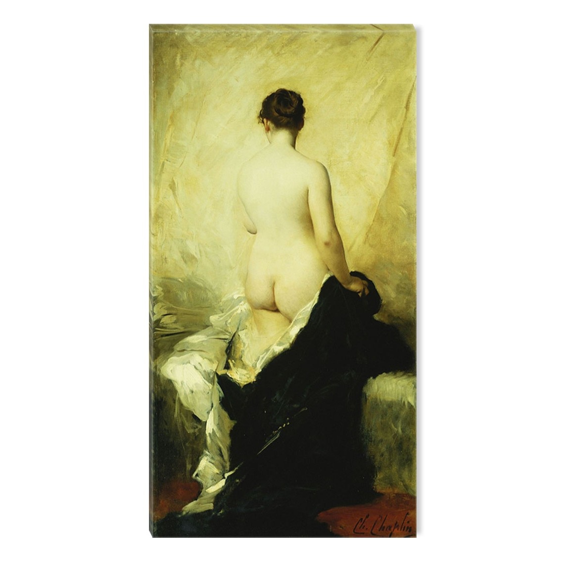 Tablou DualView Startonight Charles Joshua Chaplin - Nude From The Back, luminos in intuneric, 30 x 60 cm
