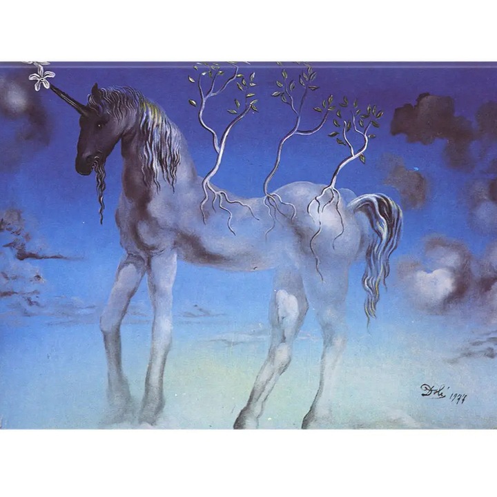 Tablou DualView Startonight Salvador Dali Unicorn, luminos in intuneric, 60 x 90 cm