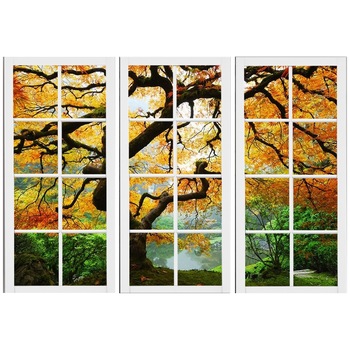 Set Tablou DualView Startonight Fereastra spre Artar, 3 piese, luminos in intuneric, 120 x 120 cm (3 piese 40 x 120 cm) Set Tablou DualView Startonight Fereastra spre Artar, 3 piese, luminos in intuneric, 120 x 120 cm (3 piese 40 x 120 cm)