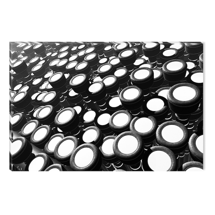 DualView Startonight картина Черно-бели барабани, светещи в тъмното, 80 x 120 cm