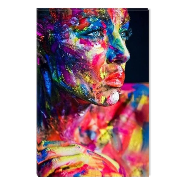 Tablou DualView Startonight Femeie pictata colorat, luminos in intuneric, 80 x 120 cm