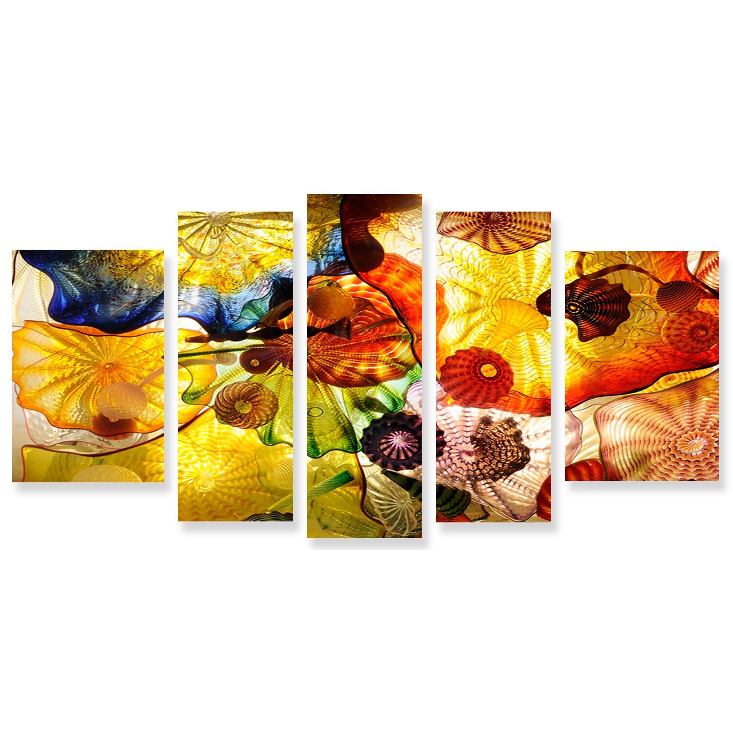 Set Tablou DualView Startonight Hipnotic, 5 piese, luminos in intuneric, 90 x 180 cm (1 piesa 30 x 90 cm, 2 piese 30 x 80 cm, 2 piese 40 x 60 cm)