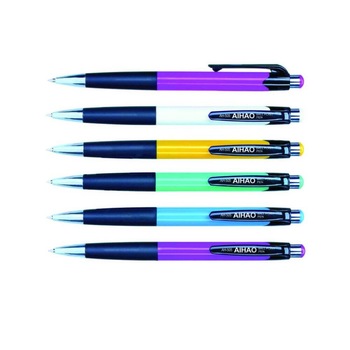 Pixuri AIHAO 505, Varf 0.7 mm, 12 Buc/Set, Plastic, Retractabile, Scriere Albastra Pixuri AIHAO 505, Varf 0.7 mm, 12 Buc/Set, Plastic, Retractabile, Scriere Albastra