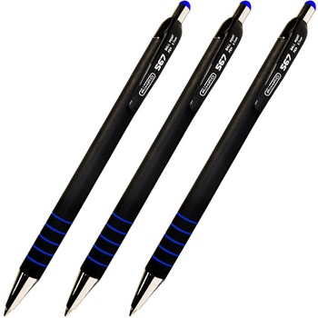 Set Pixuri AIHAO, 24 Buc, Varf 0.7 mm, Scriere Albastra, Retractabil, Corp Plastic Albastru/Negru Set Pixuri AIHAO, 24 Buc, Varf 0.7 mm, Scriere Albastra, Retractabil, Corp Plastic Albastru/Negru