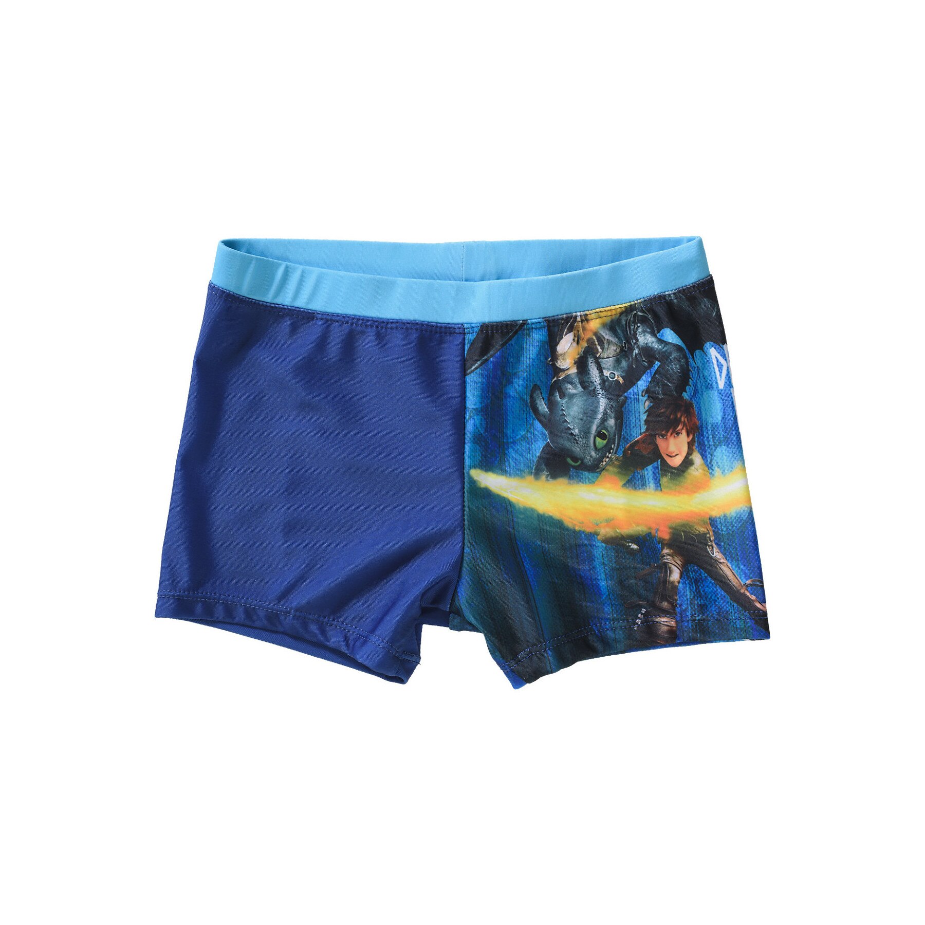 Costum de baie baieti Dragons by Dream Works,albastru, marimea 116/122, varsta 5-7 ani