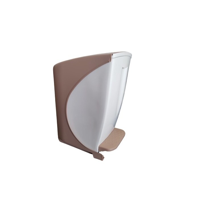 Cos de gunoi pentru baie, cu pedala de deschidere, Bej