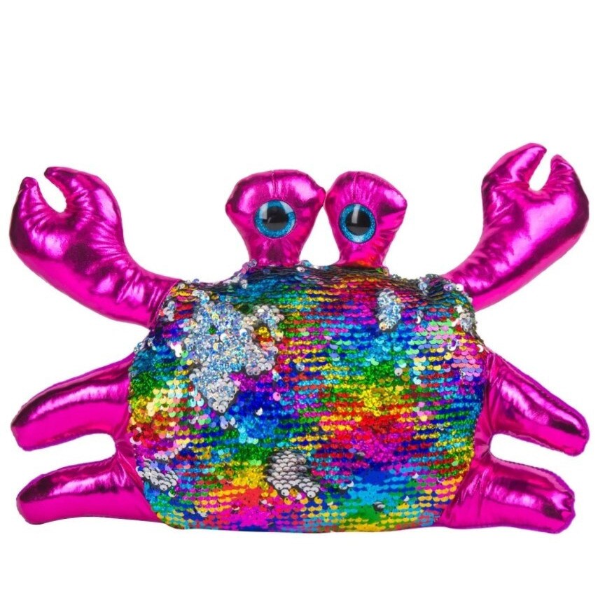 Jucarie de plus, Zola®, Crab cu paiete reversibile, 36 cm