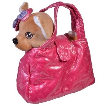 Catelus Chiuaua Zola®, in geanta roz, 21x11x17 cm Catelus Chiuaua Zola®, in geanta roz, 21x11x17 cm