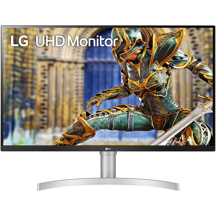 Monitor IPS LED LG 31.5" 32UN650P-W, UHD 3840 x 2160, HDMI, DisplayPort, AMD FreeSync, Boxe Alb