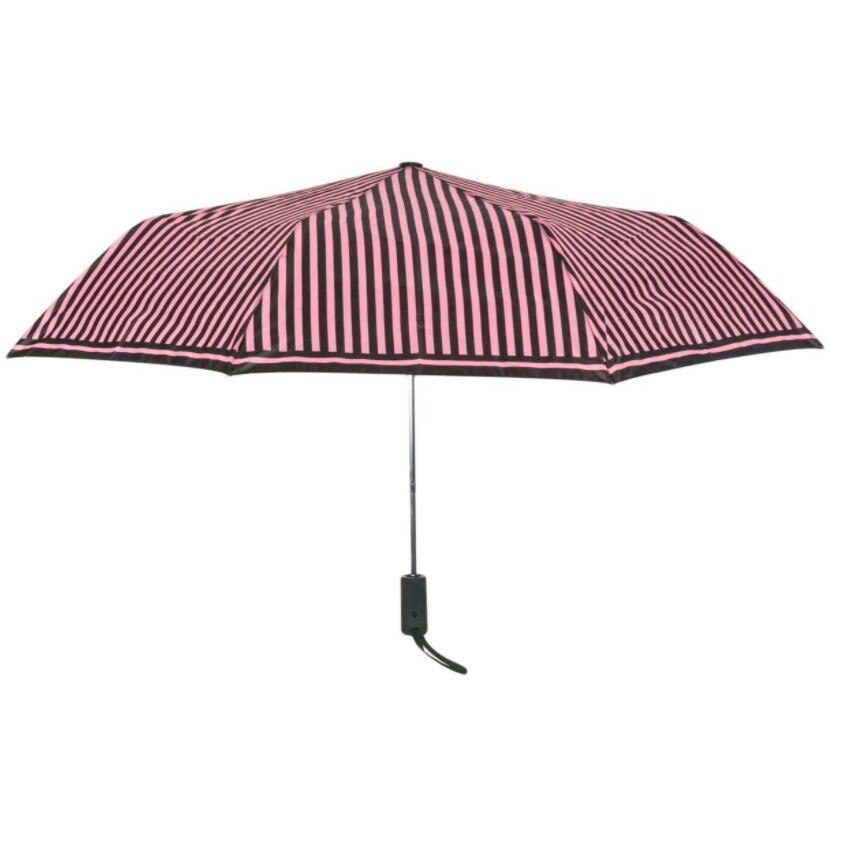 Umbrela Zola®, pentru fete, cu husa, neagra cu dungi roz