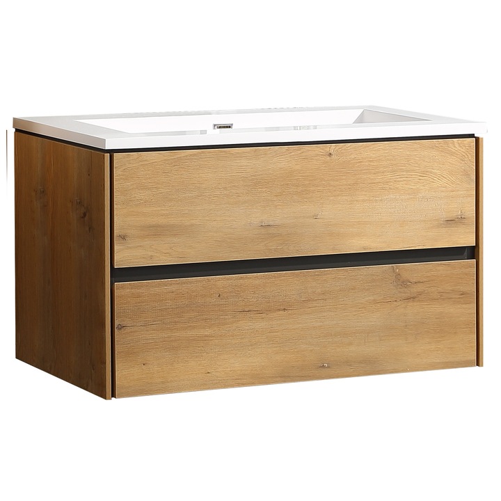 Set mobilier suspendat Optima Dream cu lavoar compozit ,100x45x55 ,Snafell