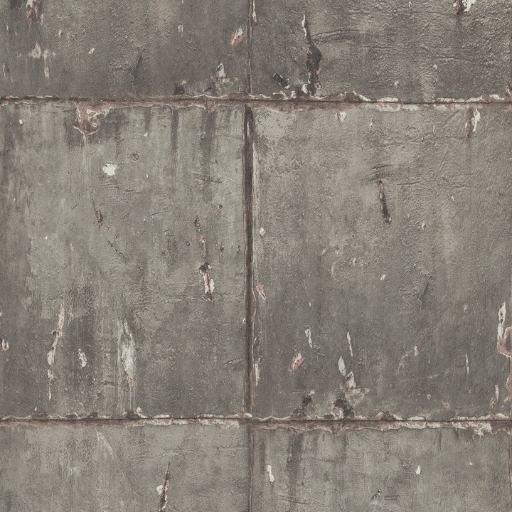 Тапет имитация на бетонна стена Instawalls II 10084-11 размер 0.53cm x 10m сребристо със сиво