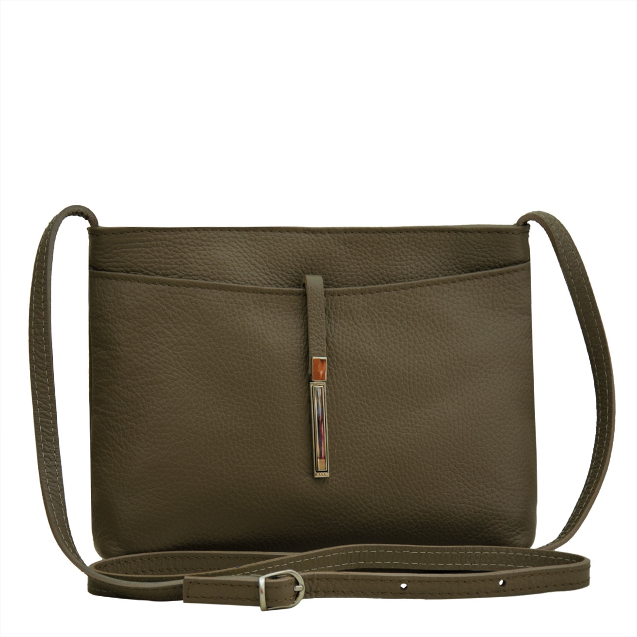 Geanta crossbody din piele naturala Eva Bags, Sabina taupe 2