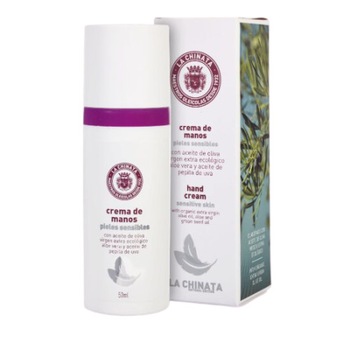 Crema de maini, pentru piele sensibila, cu extract de maslin, 50 ml, La Chinata Crema de maini, pentru piele sensibila, cu extract de maslin, 50 ml, La Chinata