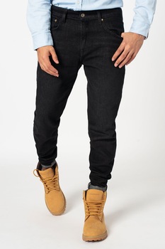 SUPERDRY, Blugi conici Clifton, Negru SUPERDRY, Blugi conici Clifton, Negru