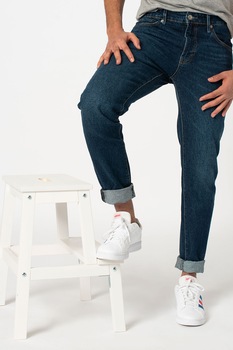 SUPERDRY, Blugi conici Clifton, Albastru inchis SUPERDRY, Blugi conici Clifton, Albastru inchis