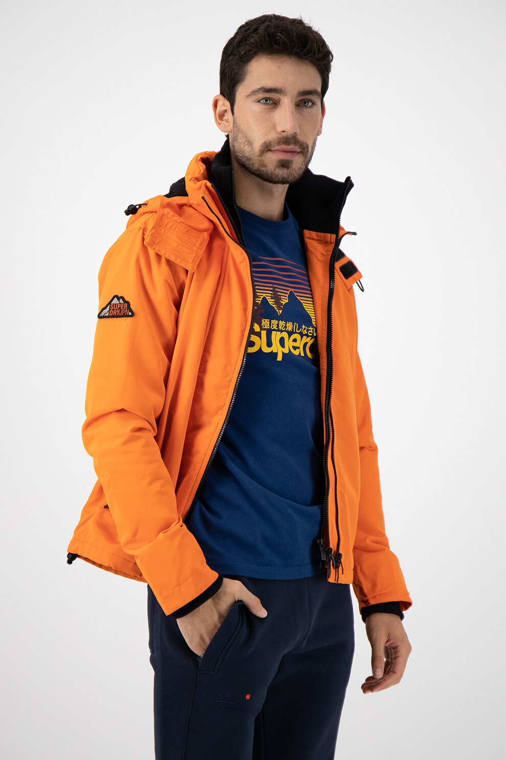 SUPERDRY, Ottoman Arctic SD Windcheater télikabát SUPERDRY, Packaway bebújós dzseki, Mandarinszín, 2XL eMAG.hu