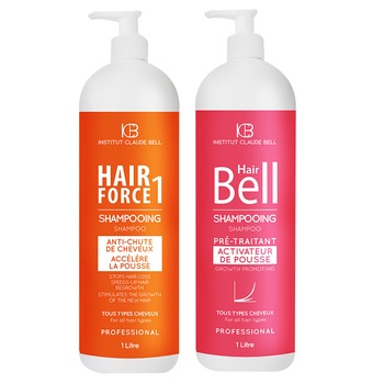 Pachet promo: Hair Force One Sampon 1000ml si Hair Bell Sampon 1000ml Institut Claude Bell Pachet promo: Hair Force One Sampon 1000ml si Hair Bell Sampon 1000ml Institut Claude Bell