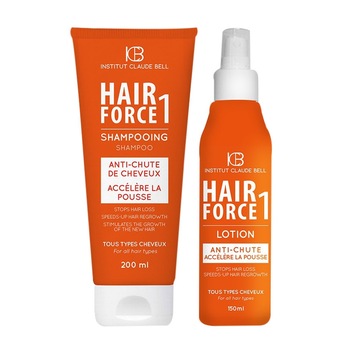 Pachet promo: Hair Force One Sampon 200ml si Lotiune 150ml Institut Claude Bell Pachet promo: Hair Force One Sampon 200ml si Lotiune 150ml Institut Claude Bell