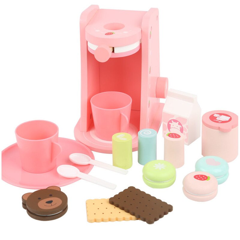 Jucarie din lemn Espressor de cafea Strawberry - Krista®