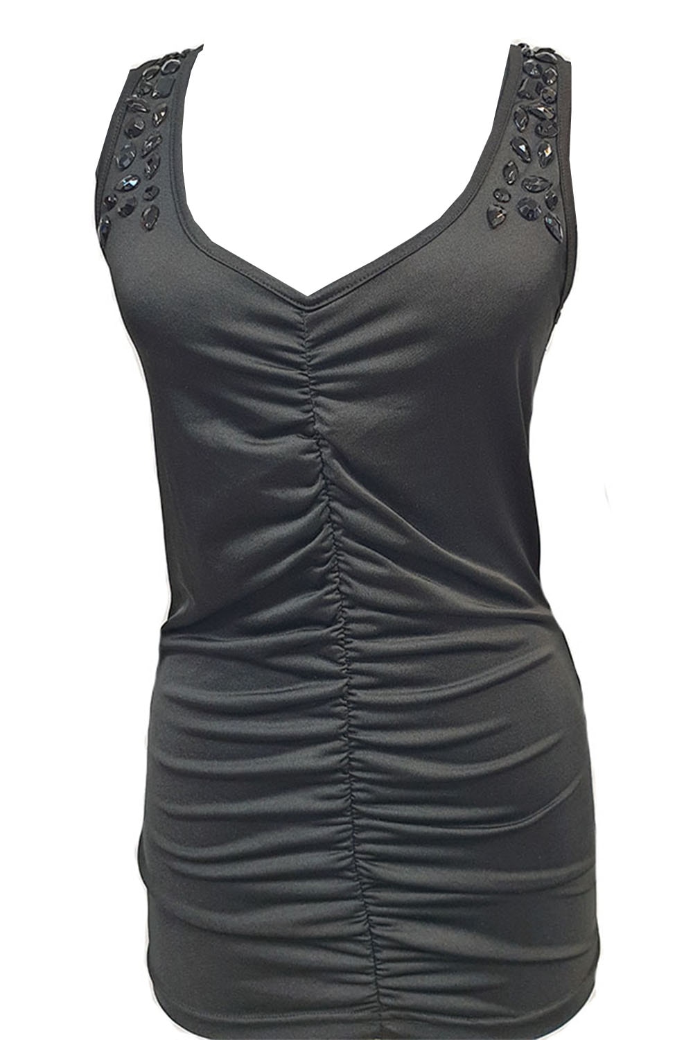 Bluza dama Tally Weijl,negru cu aplicatii margele,M