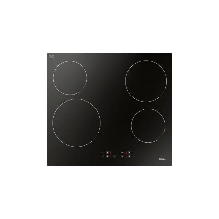 Плот за вграждане Amica PC6400ZH, 4 нагревателни зони, Тъч скрийн, Черен