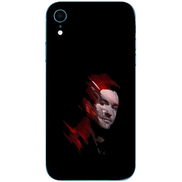 Husa din Silicon, Abstract Face pentru iPhone Xr, Multicolor