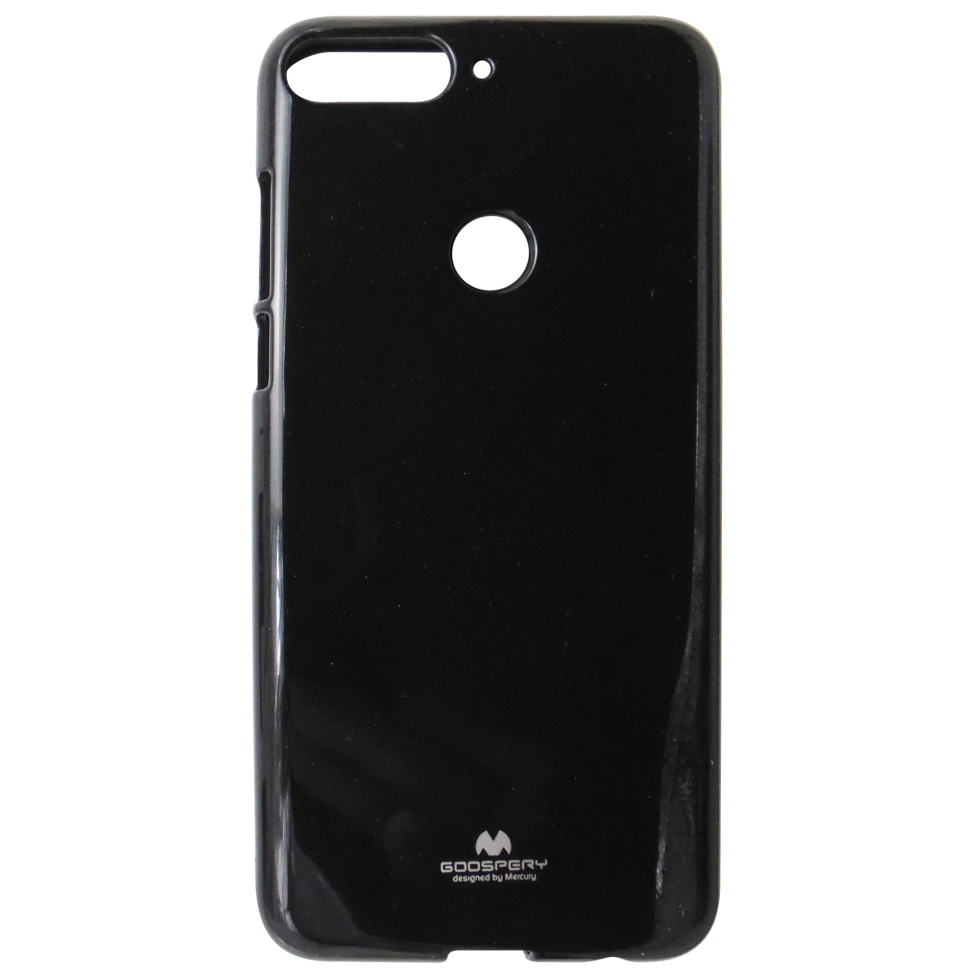 Husa silicon TPU Mercury Jelly Pearl neagra pentru Huawei Y7 Prime 2018