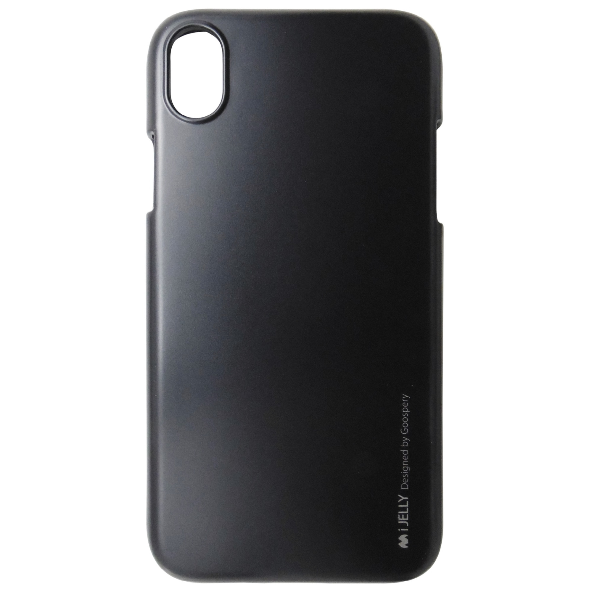 Husa silicon Mercury Goospery i-Jelly negru metalic pentru Apple iPhone XR
