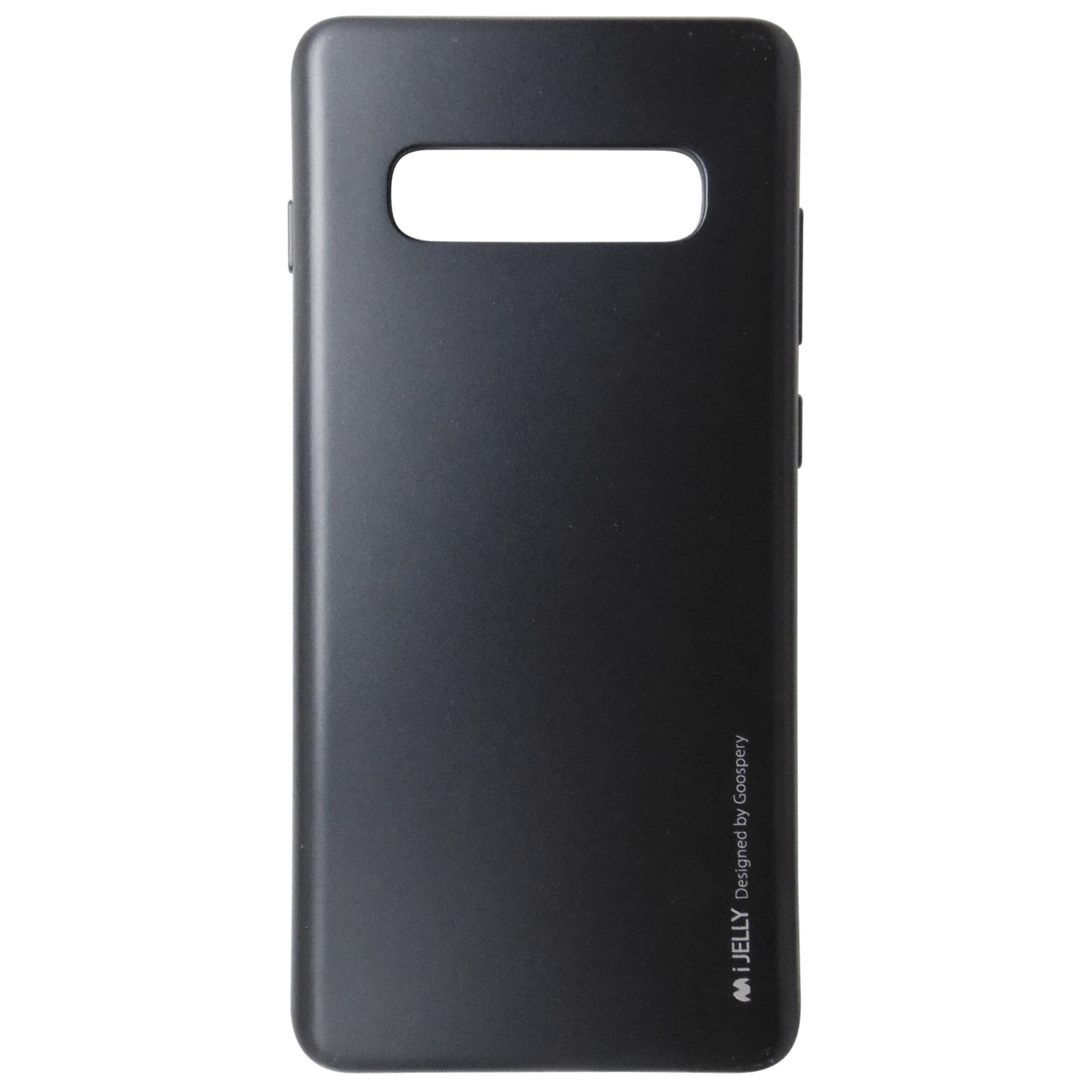 Husa silicon Mercury Goospery i-Jelly negru metalic pentru Samsung Galaxy S10 Plus (G975F)
