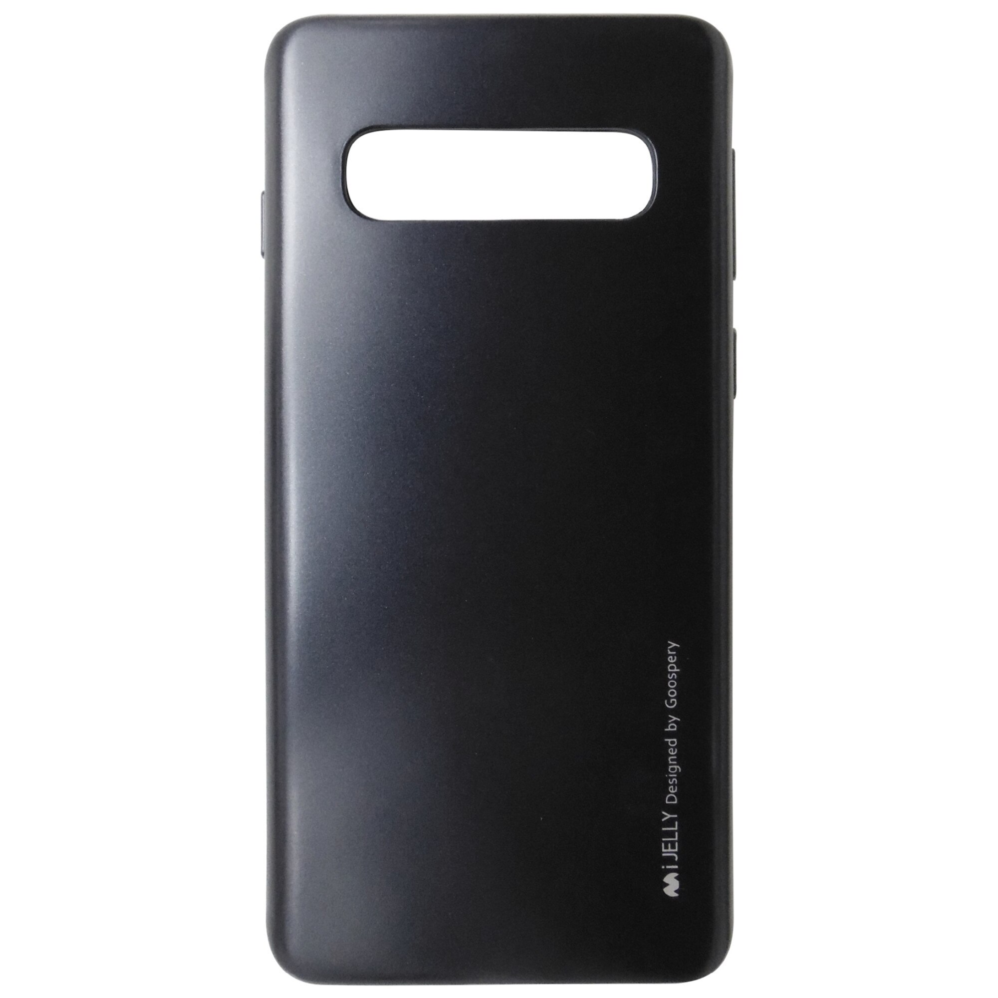 Husa silicon Mercury Goospery i-Jelly negru metalic pentru Samsung Galaxy S10 (G973F)