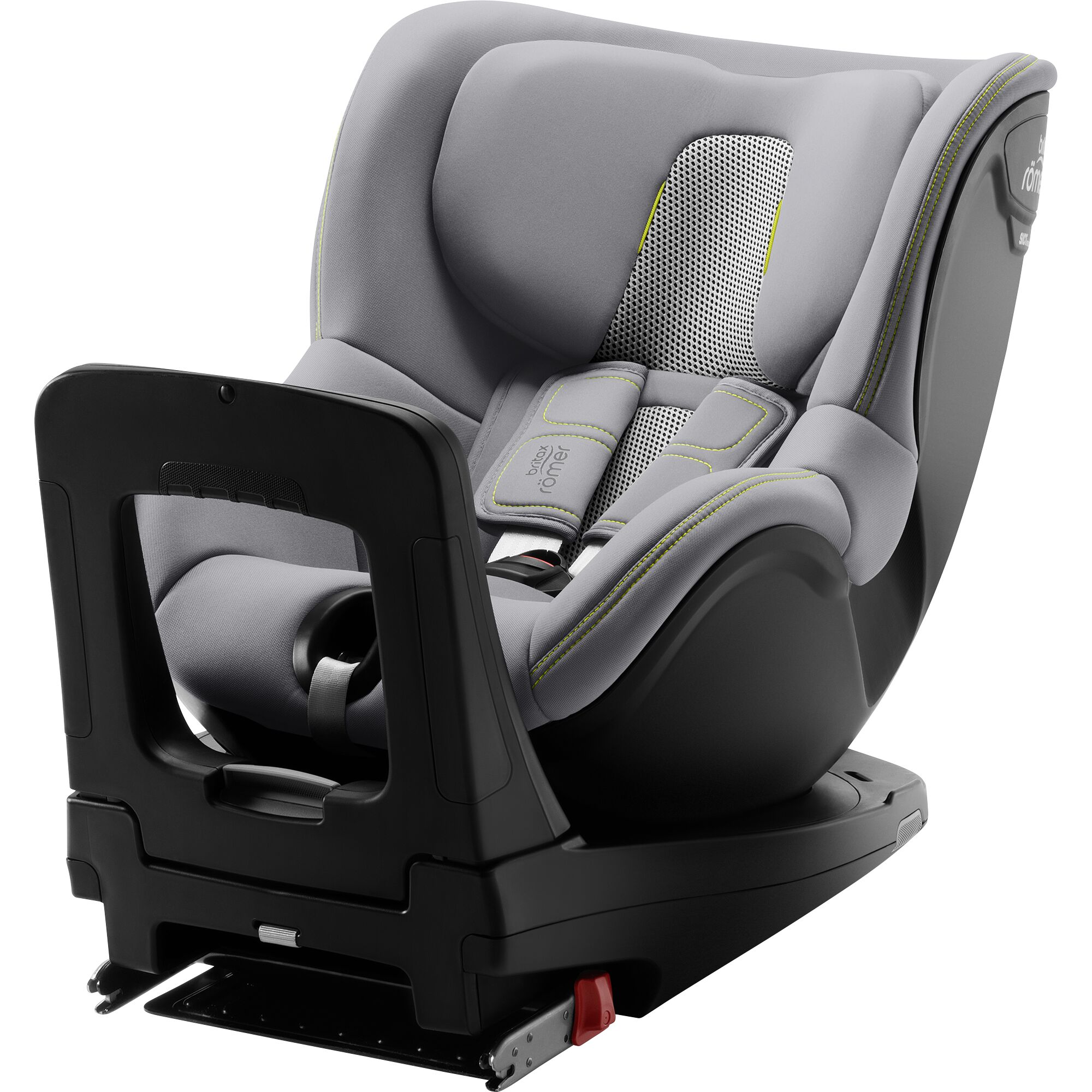 Scaun auto ISOFIX i-Size Britax Romer DUALFIX M Cool Flow Silver, 61-105 cm, rotativ, Argintiu