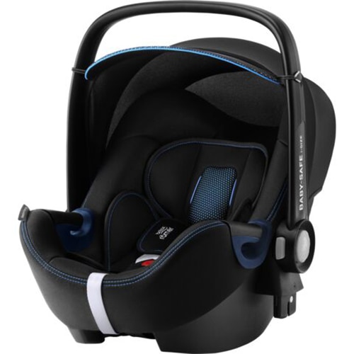 Cos auto i-Size Britax Romer Baby Safe 2 Cool Flow Blue, 40-83 cm, Negru/Albastru