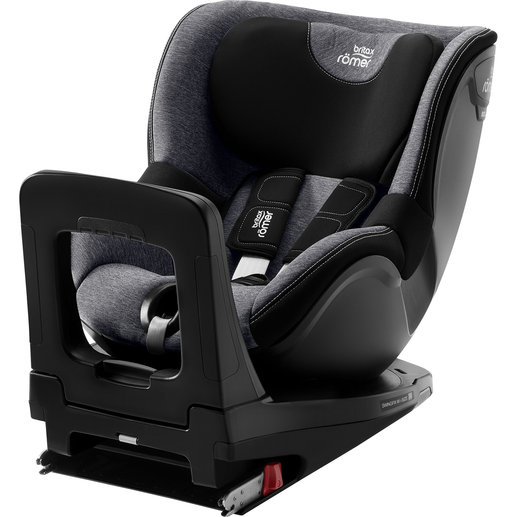 Scaun auto ISOFIX i-Size Britax Romer Swingfix M Graphite Marble, 61-105 cm, Gri/Negru