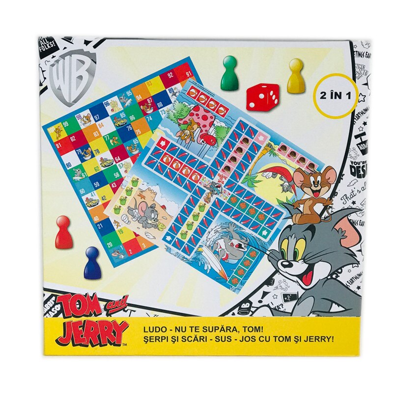 Joc 2 in 1 Tom&Jerry, Ludo nu te supara Tom + serpi si scari sus -jos