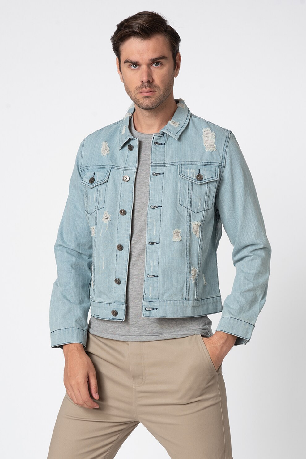 Haily's, Jacheta din denim Dean, Albastru deschis