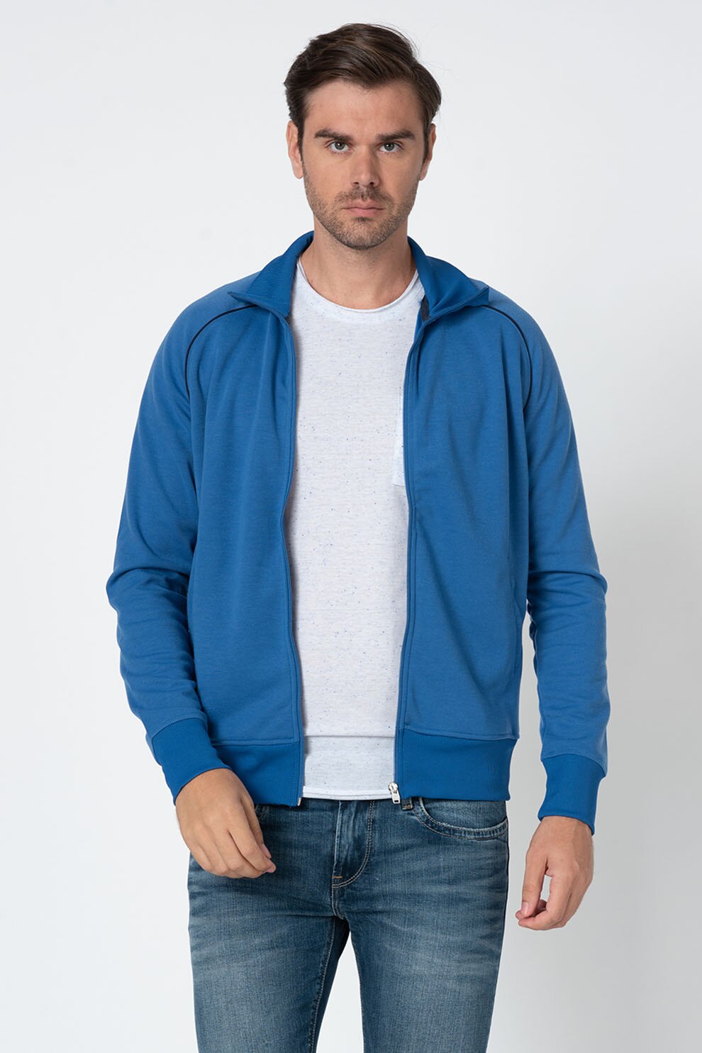 Haily's, Bluza sport cu fermoar Fred, Albastru